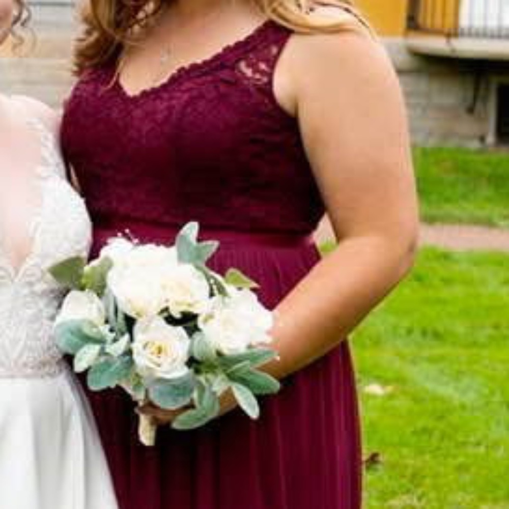 Wine Davids Bridal Dress